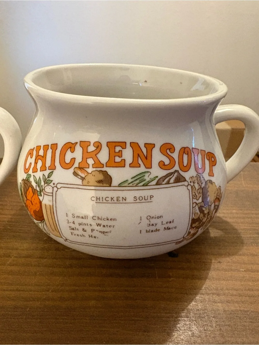 Ceramic Mushroom & Oxtail Soup Bowls - Cream Set